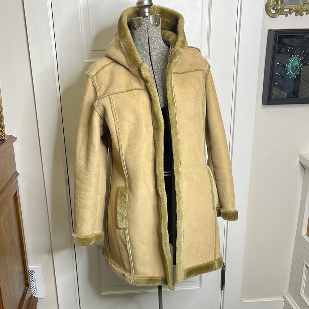Women's Tan faux Shearling Coat